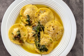 Butternut Squash Ravioli with Creamy Sage Sauce